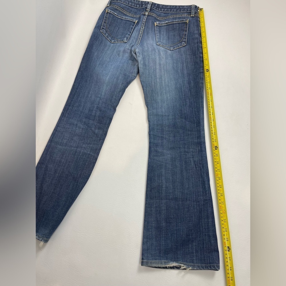 Levi’s 518 Superlow Bootcut Jeans Juniors 7M Butterfly Patch Y2K - Picture 6 of 16